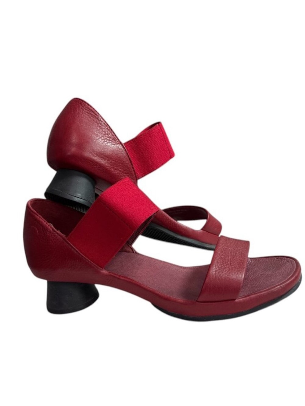 Camper Alright Red Full-Grain Leather Rubber Outsole $155, Size EU 38, US 7.5